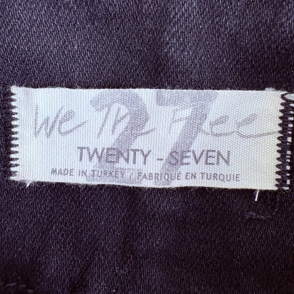 Free People We The Free Virgo Black Denim Jean Mini‎ Skirt Full Zip Size 27 - Picture 5 of 12